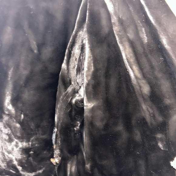 Vintage Gallery Genuine Leather Suede Button Front Coat w/Faux Fur Trim Womens L - Picture 6 of 8